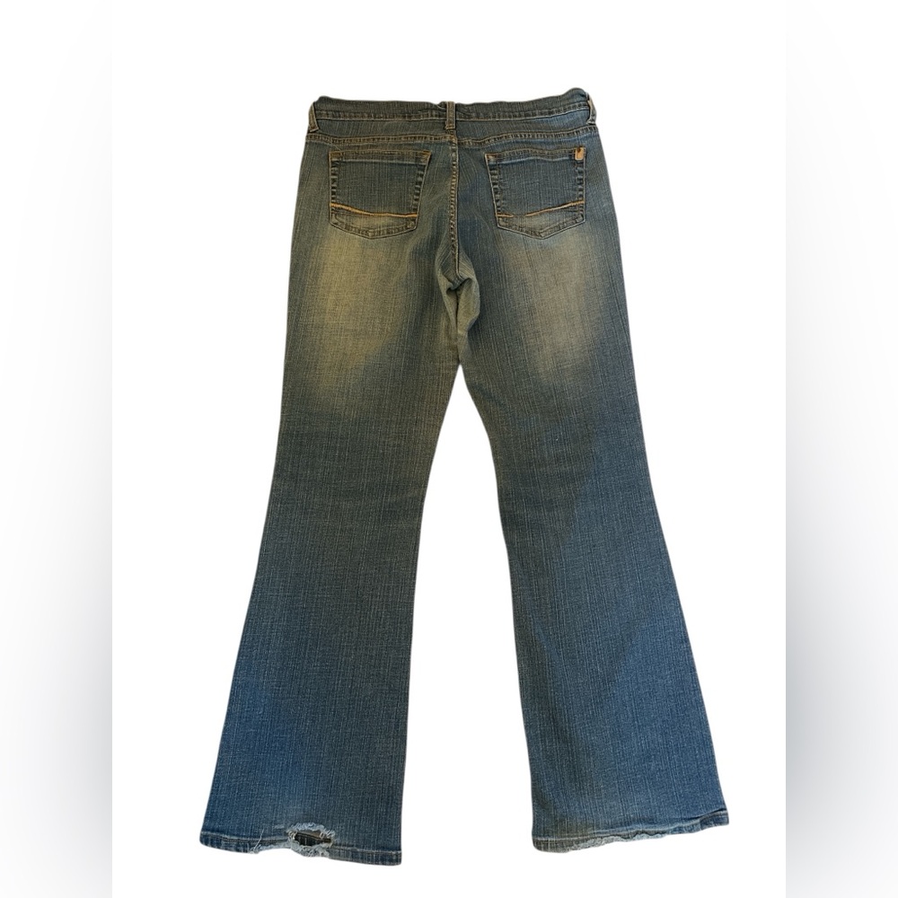 Southpole Y2K Bootcut Jeans Medium Wash Distressed Hem Size 11 – Vintage 2000s - Picture 2 of 5